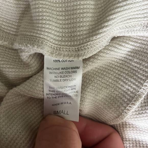 J Williams Waffle Henley Made in USA - Picture 5 of 10